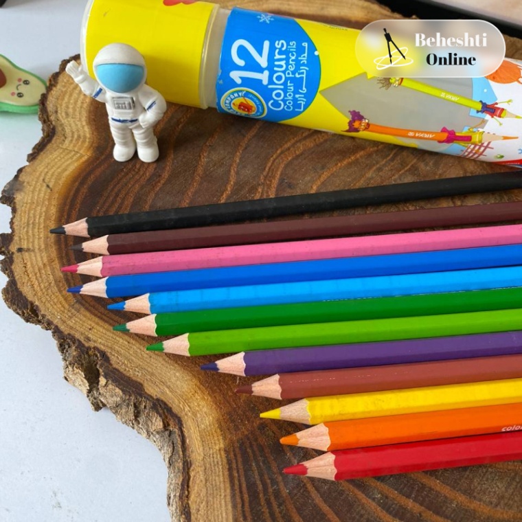 خرید مداد رنگی 12 رنگ آریا بهشتی آنلاین